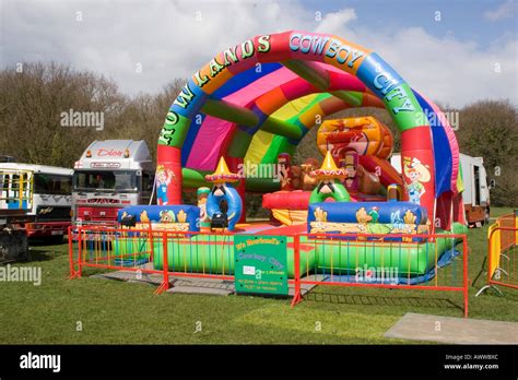 Colourful Bouncy Castle Stock Photo Alamy