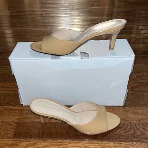 Pelle Moda Shoes Pelle Moda Balin Kitten Heel Slide Sandals Nude