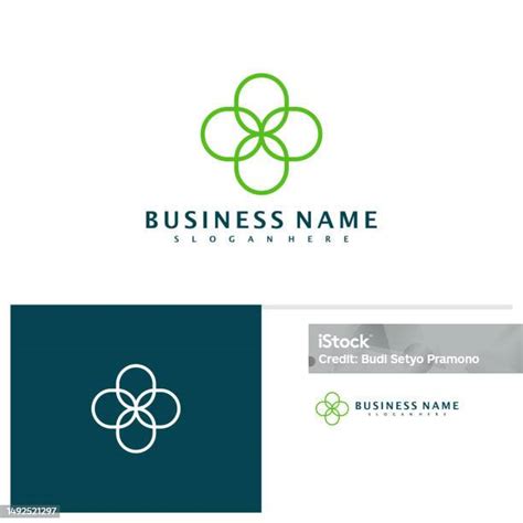 Template Logo Daun Semanggi Vektor Desain Logo Daun Semanggi Kreatif