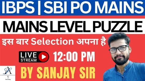 Ibps Po Mains Mains Level Puzzle Sbi Po Mains Art Of