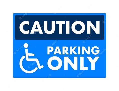 Premium Vector Disabled Parking Only Car Parking Sign Vector Stock