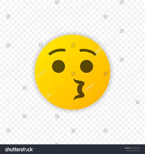 Whistling Emoticon Vector Icon Isolated Whistling Stock Vector Royalty