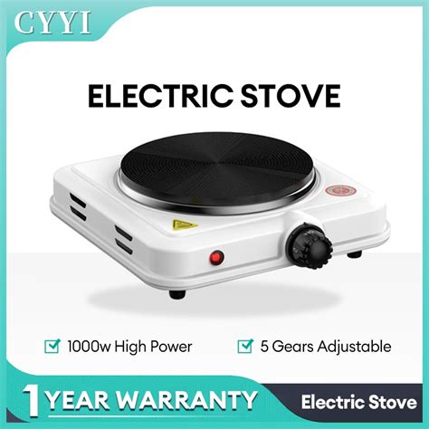Cyyi Portable Electric Stove W Single Hot Plate Original Electric Cooker Gears Adjustable