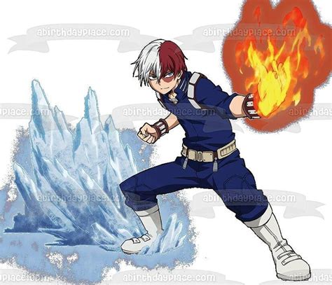 Shoto Todoroki My Hero Academia Hot Cold Edible Cake Topper Image ABPID