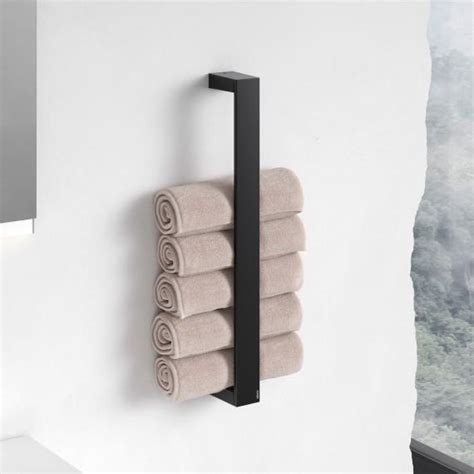 Keuco Edition Towel Bar Fixed Vertical Matt Black