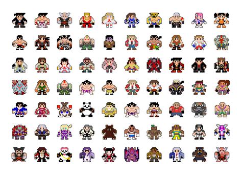 Tekken Characters Sprites Illustration By Nicolamaxerhedgehog On Deviantart