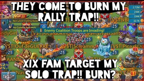 Lords Mobile Kingdom Tries To Burn My Rally Trap Xix Fam Target My