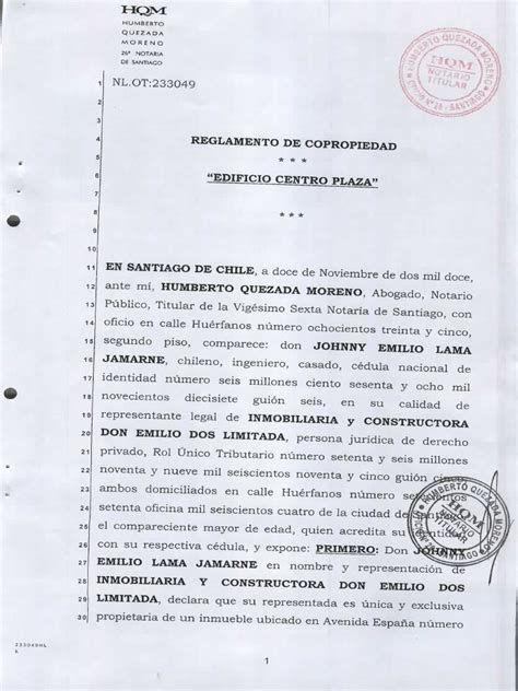 Reglamento De Copropiedad Pdf