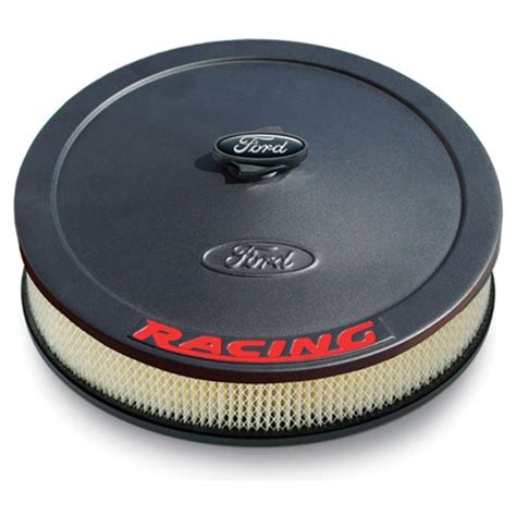 Ford Racing Air Cleaner Kit Black Crinkle Finish W Red Emblem