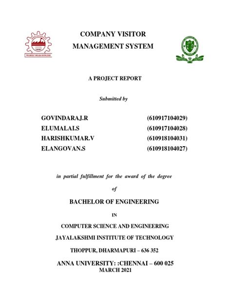 company visitor management system report   case conceptual