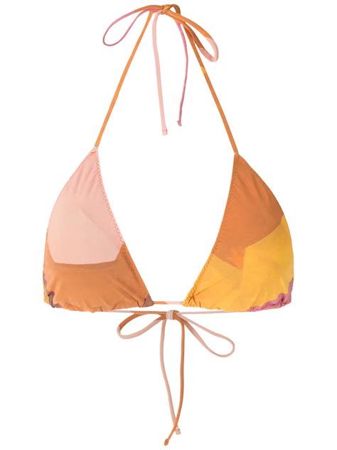 Clube Bossa Aava Triangle Bikini Top Multicolour FARFETCH
