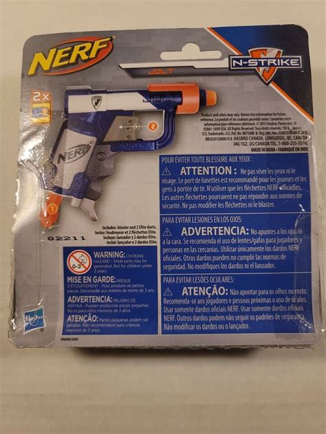 Nerf N Strike Jolt Blaster Soft Dart Gun Set Blue New In Sealed Package