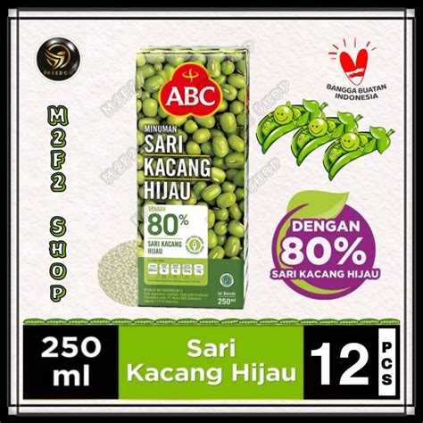 Jual ABC Minuman Sari Kacang Hijau 250 Ml Kemasan 12 Pcs Shopee