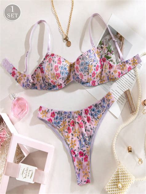 Conjunto de Sutiã e Calcinha de Malha Ultrafina Sexy Conjunto de Lingerie Romântica Francesa