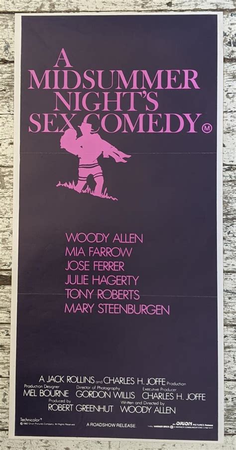 Lot A Midsummer Night S Sex Comedy Starring Woody Allen Mia Farrow Director Woody
