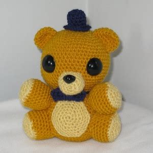 Golden Freddy Fazbear Plush Amigurumi - Etsy