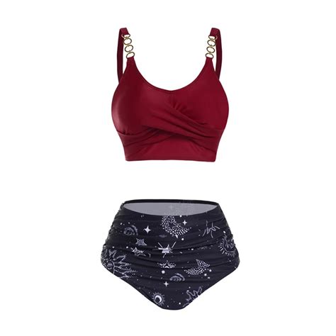 Conjunto De Bikini Con Relleno Cruzado Para Mujer Traje De Ba O De Dos Piezas De