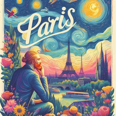 Premium Photo Paris Travel Poster
