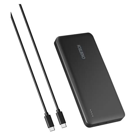 Choetech Mah W Usb C Pd X Usb A Powerbank Sort