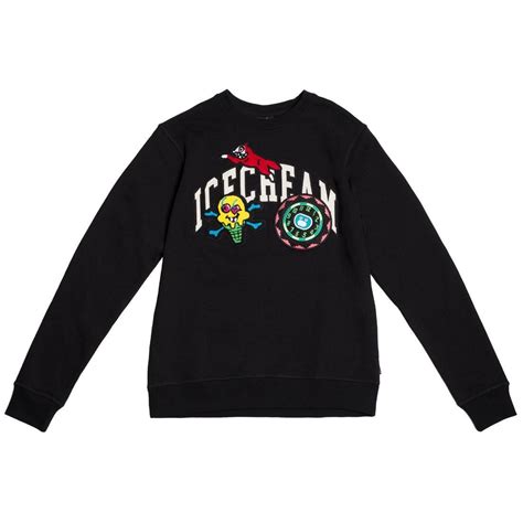 Ice Cream Men Cunningham Crew Sweater Black