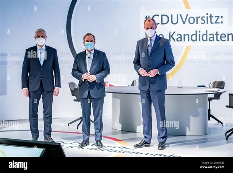 Berlin Germany Th Jan The Three Candidates For The Cdu Party