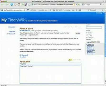 Introduction to TiddlyWiki - YouTube