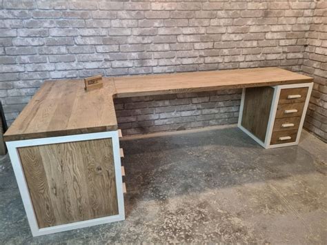 Стол письменный угловой, массив дуба, с ящиками на заказ в интернет ...