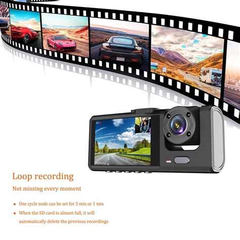 1pc Dash Cam Front And Inside 2 Channels Dash Camera For Cars 1080P