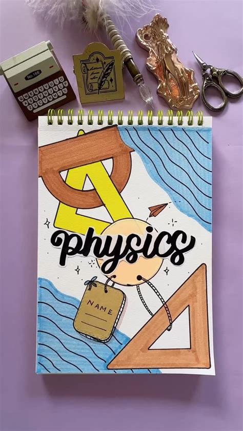 Simple & Unique Front Page Design | Physics 🔎#frontpage #diy #shorts ...