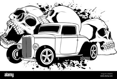 Hot Rod Car Icon Line Style Icon Vector Illustration Stock Vector Image Art Alamy
