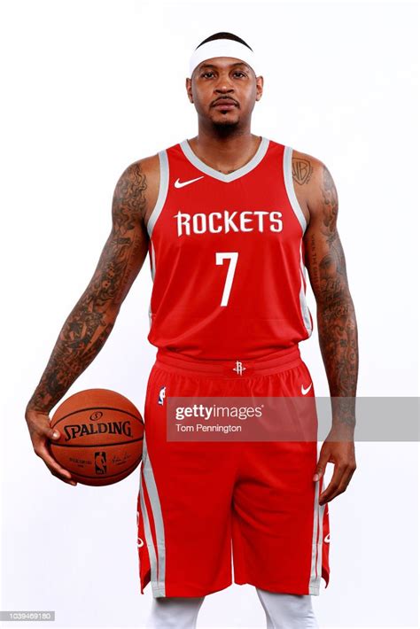 Carmelo Anthony Of The Houston Rockets Poses For A Portrait During