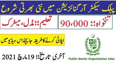 Public Sector Organization P O Box Peshawar Job Govt Of Pakistan