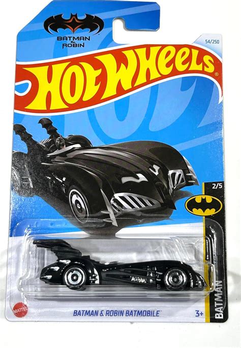 Amazon Hot Wheels 2024 蝙蝠俠與羅賓蝙蝠車 黑色 蝙蝠俠 2 5 玩具和遊戲