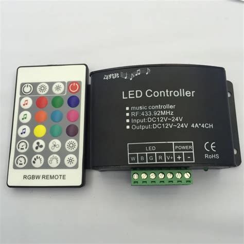 Aliexpress Buy Pcs Rgbw Music Controller With Key Rf Remote