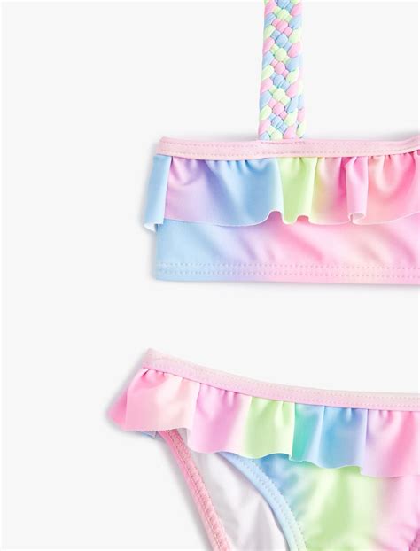 Pembe K Z Ocuk Bikini Tak M F Rf Rl Tek Omuz Nce Ask L Skg Mm Koton