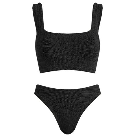 Hunza G Xandra Square Neck Bikini Black END GB