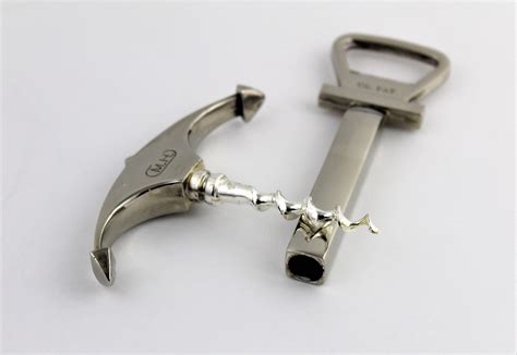 Vintage Nautical Anchor Bottle Opener With Hidden Corkscrew