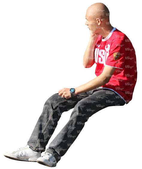 Cut Out Young Man Sitting Vishopper