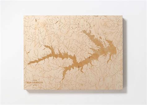 Lake Bob Sandlin Texas Lake Map Lake Map Panel Wall Art Panel Art