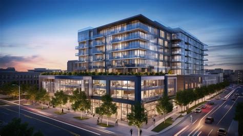 modern urban building image architecture twilight building