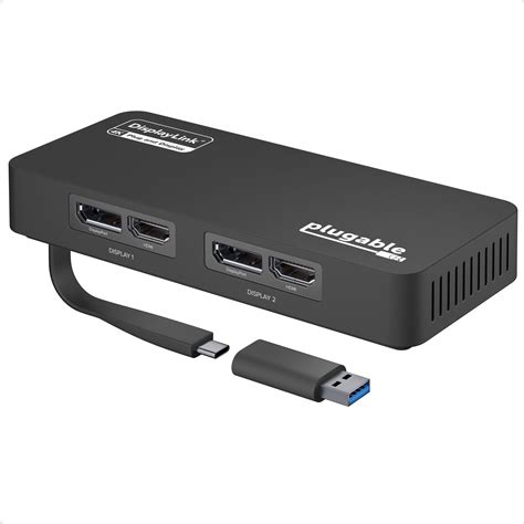 Plugable 4k Displayport And Hdmi Dual Monitor Adapter For Usb 30 And Usb C