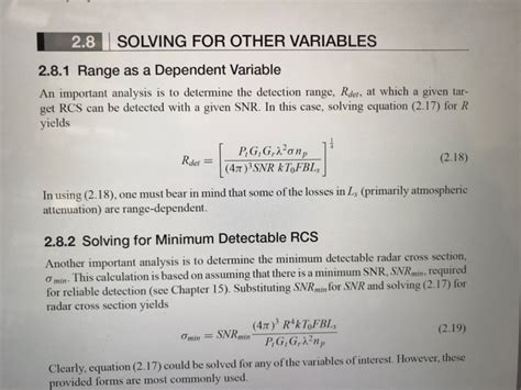 Solved CHAPTER 2I The Radar Range Equation 9 A radar system | Chegg.com