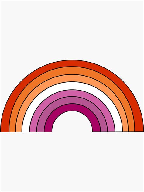 Lesbian Rainbow Sticker By Bibsstickers Redbubble