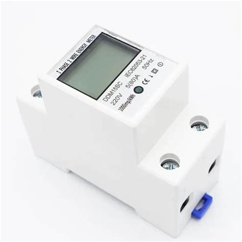 Kwh Meter V A Digital Phase Wire P Din Rail Electric Meter