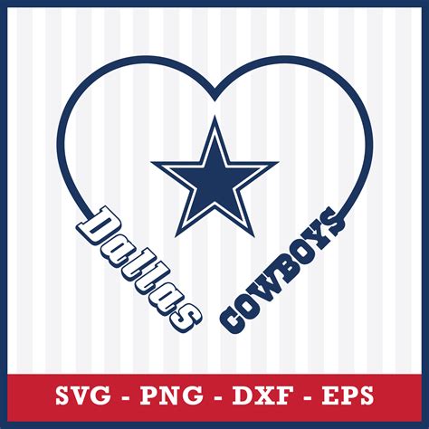 Dallas Cowboys Logo Heart Svg, Dallas Cowboys Cricut Svg, Da | Inspire Uplift