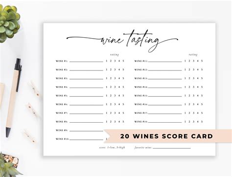 wine tasting sheet     wines blind wine tasting etsy