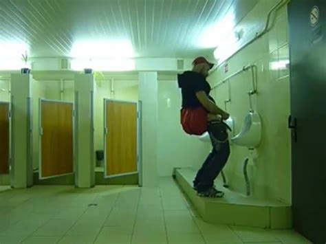Horny Guy Has A Wank In A Public Restroom ThisVid