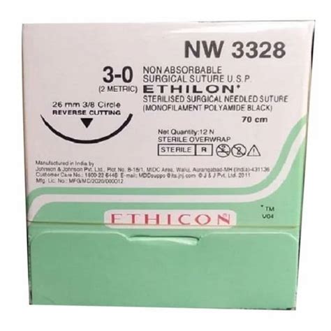 Polypropylene Ethicon Nw 3328 Ethilon Surgical Suture 70cm At Rs 1285