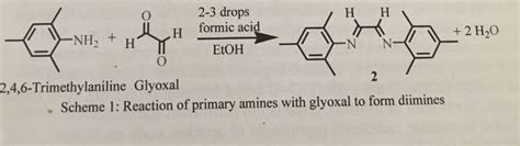 solved   drops formic acid  trimethylaniline glyoxal cheggcom
