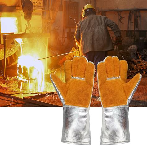 Radiation Proof Heavy Duty Heat Resistant Gloves, 5-Finger Design